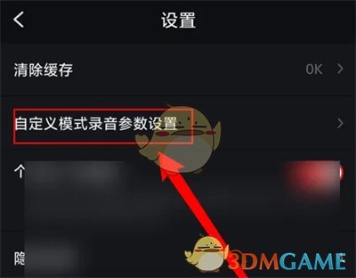 自定义模式录音参数设置